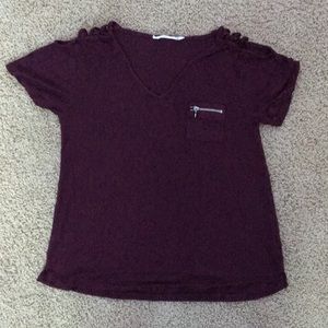 T-Shirt - Urban Kids - Kids L/Women’s S - Burgundy